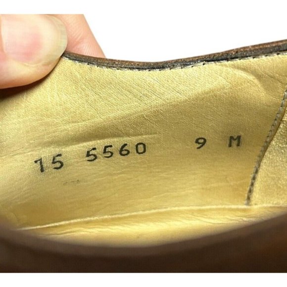Johnston Murphy Cellini Brown Full Grain Leather Cap Toe Derby Mens 9 M Italy main image 4